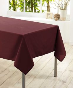 Nappe rectangle Collection Essentiel top couleur - Rouge bordeaux