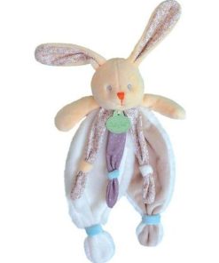 Doudou Babynat Lapin Beige Plat - Poupi - Beige