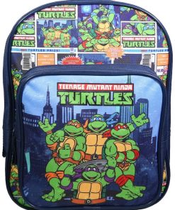 BAGTROTTER Sac à dos 31 cm avec poche maternelle Tortues Ninja Bleu - Bleu