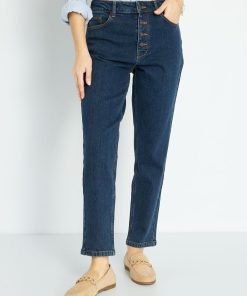 Jean mom à taille très haute - L32 - Brut