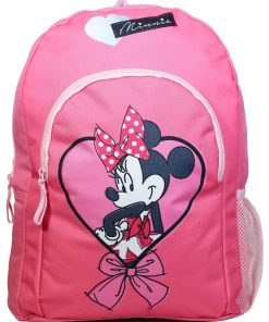 Sac à dos 37 cm avec poche DS Minnie Coeur Rose Bagtrotter - Rose