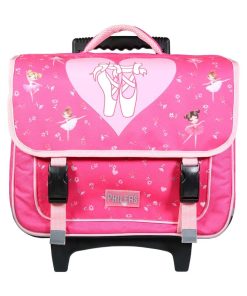 BAGTROTTER Cartable à roulettes 38 cm Phileas Rose Danseuses - Rose