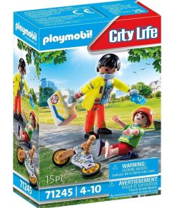 71245 Secouriste avec blessé City life - N/A