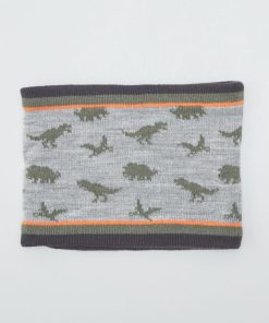 Snood imprimé 'dinosaure' - Kaki
