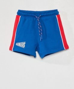 Short en coton tricolore - Allez Les Bleus - Bleu