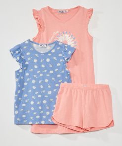 Ensemble nuisette et pyjama 2 pièces - rose/bleu