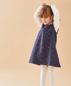 Set Robe + T-shirt, Marine/écru - Bleu