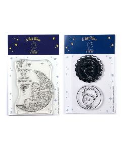 3 Tampons transparents Le Petit Prince lune et Portraits - N/A