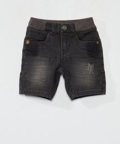 Short court en denim - noir