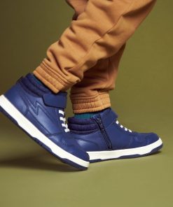 Baskets montantes tricolore - bleu foncé