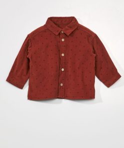 Chemise en velours - Rouge