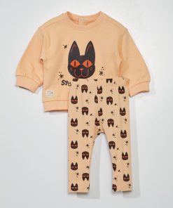 Sweat + legging Halloween - 2 pièces - Pêche