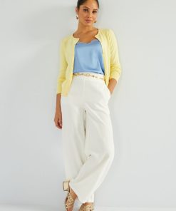Gilet boutonné en maille - Jaune
