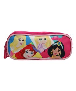 Trousse scolaire 2 compartiments DS Princesses Rose Bagtrotter - Rose