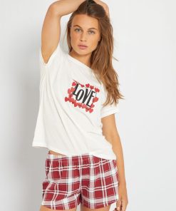 Ensemble pyjama 'Love' - gris