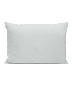 Bleu Câlin - Taie d'oreiller unie Percale de coton 80 fils/m² - Gris clair