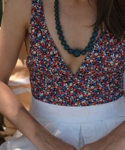 Collier d'allaitement Peacock Rond - Bleu pétrole