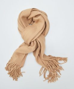 Echarpe unie en maille chaude - Marron