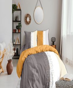 VICE VERSA ABRICOT HC 240x220 AO + 2 TAIES PLACEES VP - Orange clair