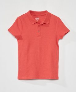 Polo en nid d'abeille - Rouge