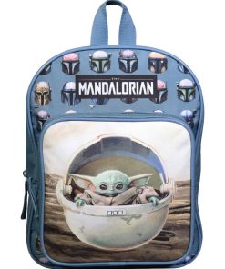 Sac à dos 31 cm avec poche Baby Yoda Star Wars / The Mandalorian Bleu et Beige Bagtrotter - Bleu