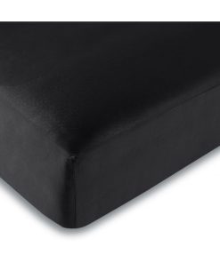 Drap Housse 100% Coton/57 Fils/cm² - Noir - 160 X 200 Cm - Noir