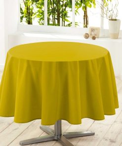 Nappe ronde Collection Essentiel top couleur - Jaune