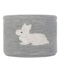 Petit panier de rangement en coton - Gris clair