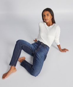Jean slim en denim - 28L - Brut