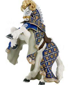 Figurine Cheval du Maître des armes cimier bélier bleu - N/A
