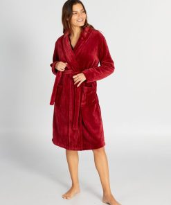 Peignoir en polaire - Rouge