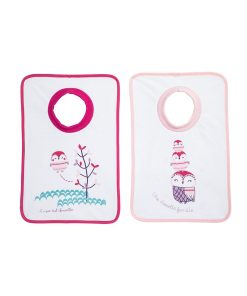 Lot de 2 bavoirs à enfiler - rose