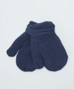 Moufles mixtes doublées en polaire - Bleu marine
