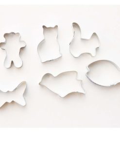6 emportes-pièces pâtisserie animaux - Blanc