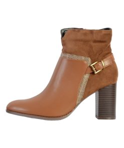 Bottines à Talon Cuir The Divine Factory - Marron