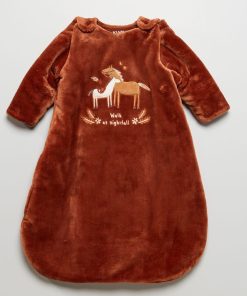 Gigoteuse avec broderie fantaisie - Marron