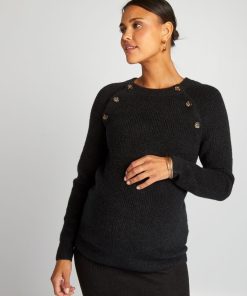 Pull grossesse et allaitement - noir