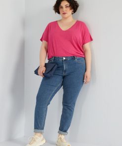 Jean slim taille haute - L28 - Stone