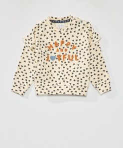 Sweat avec imprimé - Beige
