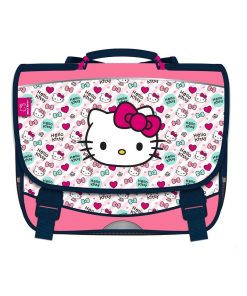 CARTABLE 38 CM 2 COMP. HELLO KITTY LOVELY - Rose