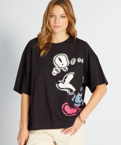 T-shirt 'Mickey' manches courtes - Gris