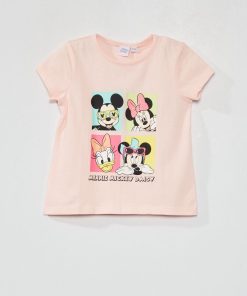 T-shirt imprimé 'DS' - rose