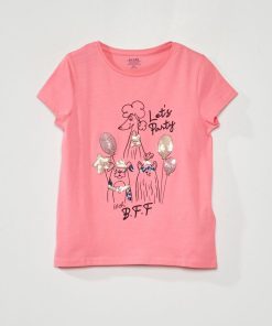 T-shirt en jersey avec animation ludique - ROSE