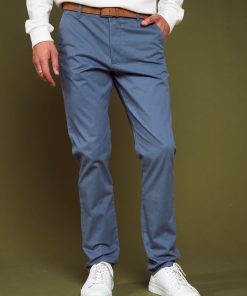 Chino slim avec ceinture - L32 - Gris