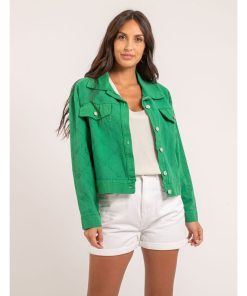 Veste broderies anglaises UKRINE - Vert