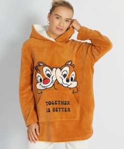 Haut de pyjama polaire 'Tic & tac' - Marron