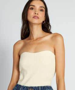 Bustier côtelé - Beige