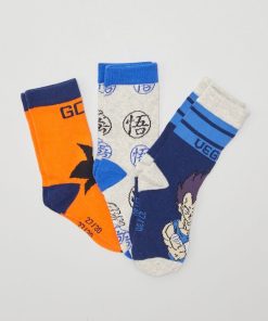 Lot de 3 paires de chaussettes 'Dragon Ball Z' - Bleu