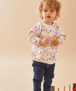 Set Sweat Fleuri + Jogging, Rose/bleu - Rose