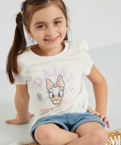 Tee-shirt imprimé 'DS' - Blanc